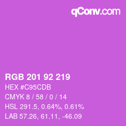 颜色代码: RGB 201 92 219 | qconv.com