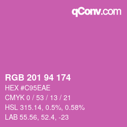 Farbcode: RGB 201 94 174 | qconv.com