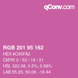Color code: RGB 201 95 162 | qconv.com