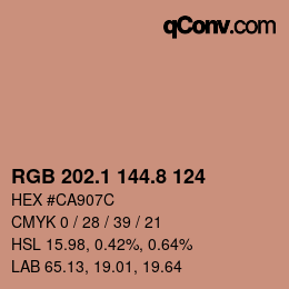 Farbcode: RGB 202.1 144.8 124 | qconv.com