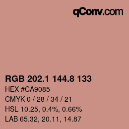 Color code: RGB 202.1 144.8 133 | qconv.com