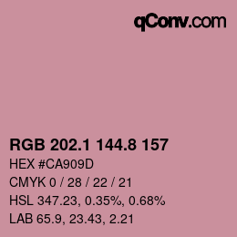 Color code: RGB 202.1 144.8 157 | qconv.com