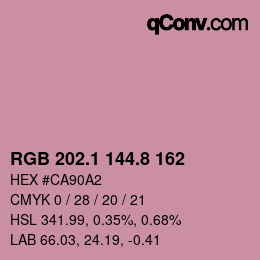 Color code: RGB 202.1 144.8 162 | qconv.com