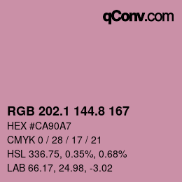 Color code: RGB 202.1 144.8 167 | qconv.com