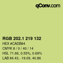 カラーコード: RGB 202.1 219 132 | qconv.com