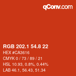 Color code: RGB 202.1 54.8 22 | qconv.com