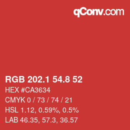 Color code: RGB 202.1 54.8 52 | qconv.com