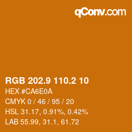 Color code: RGB 202.9 110.2 10 | qconv.com