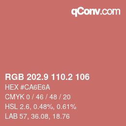 Color code: RGB 202.9 110.2 106 | qconv.com