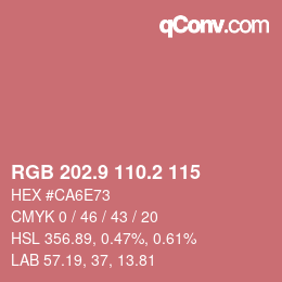 Color code: RGB 202.9 110.2 115 | qconv.com