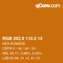 Color code: RGB 202.9 110.2 13 | qconv.com