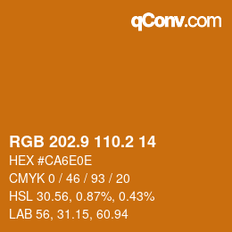 Color code: RGB 202.9 110.2 14 | qconv.com