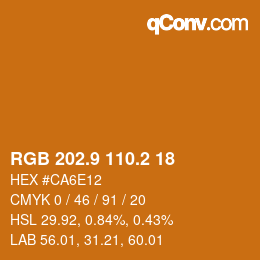 カラーコード: RGB 202.9 110.2 18 | qconv.com