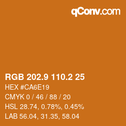 カラーコード: RGB 202.9 110.2 25 | qconv.com