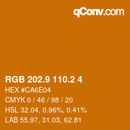 Color code: RGB 202.9 110.2 4 | qconv.com