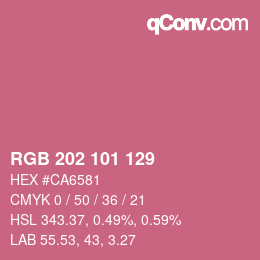 Farbcode: RGB 202 101 129 | qconv.com