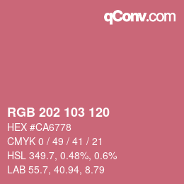 Farbcode: RGB 202 103 120 | qconv.com