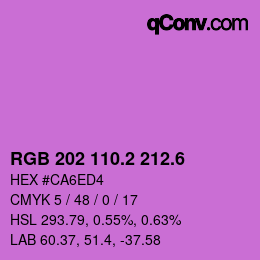 カラーコード: RGB 202 110.2 212.6 | qconv.com