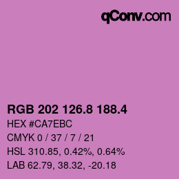 カラーコード: RGB 202 126.8 188.4 | qconv.com
