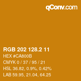 カラーコード: RGB 202 128.2 11 | qconv.com