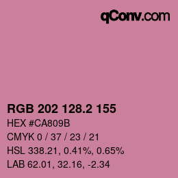 カラーコード: RGB 202 128.2 155 | qconv.com