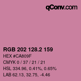 カラーコード: RGB 202 128.2 159 | qconv.com