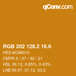 カラーコード: RGB 202 128.2 16.6 | qconv.com