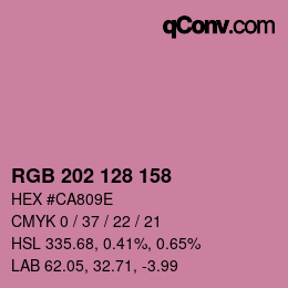 カラーコード: RGB 202 128 158 | qconv.com