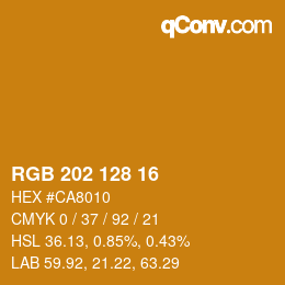 Color code: RGB 202 128 16 | qconv.com