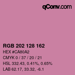 颜色代码: RGB 202 128 162 | qconv.com