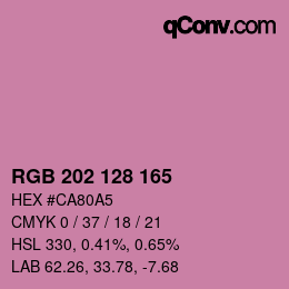 颜色代码: RGB 202 128 165 | qconv.com
