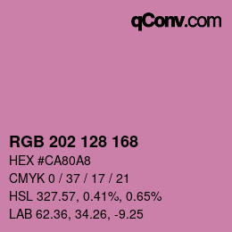 カラーコード: RGB 202 128 168 | qconv.com