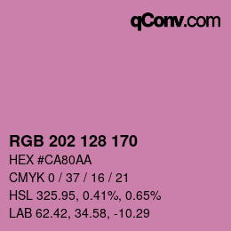カラーコード: RGB 202 128 170 | qconv.com