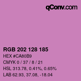 カラーコード: RGB 202 128 185 | qconv.com
