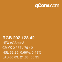 カラーコード: RGB 202 128 42 | qconv.com