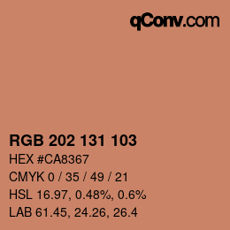 カラーコード: RGB 202 131 103 | qconv.com - big