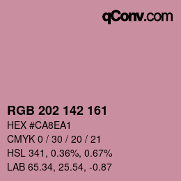 Farbcode: RGB 202 142 161 | qconv.com