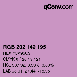 カラーコード: RGB 202 149 195 | qconv.com