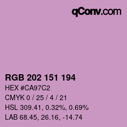 Color code: RGB 202 151 194 | qconv.com