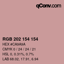 Color code: RGB 202 154 154 | qconv.com