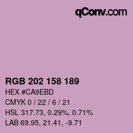 Farbcode: RGB 202 158 189 | qconv.com