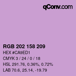 颜色代码: RGB 202 158 209 | qconv.com
