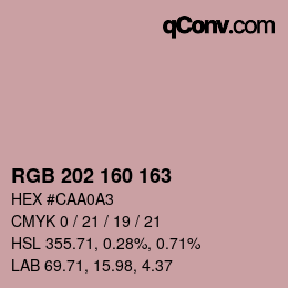 Color code: RGB 202 160 163 | qconv.com