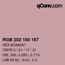 Farbcode: RGB 202 160 167 | qconv.com