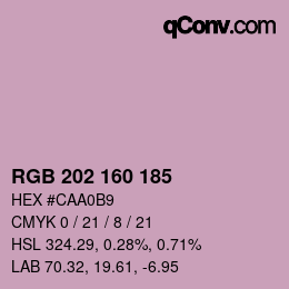 カラーコード: RGB 202 160 185 | qconv.com