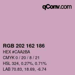 Color code: RGB 202 162 186 | qconv.com