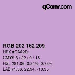 Color code: RGB 202 162 209 | qconv.com