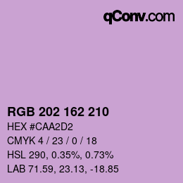 Color code: RGB 202 162 210 | qconv.com