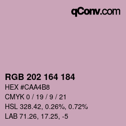 Farbcode: RGB 202 164 184 | qconv.com