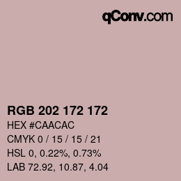 Color code: RGB 202 172 172 | qconv.com
